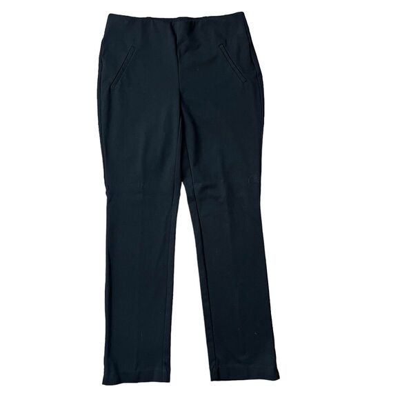 Chico's Size 00 US XS 2 Fabulously Slimming Ponte Pull On Slim Leg Pants Black - Picture 2 of 12